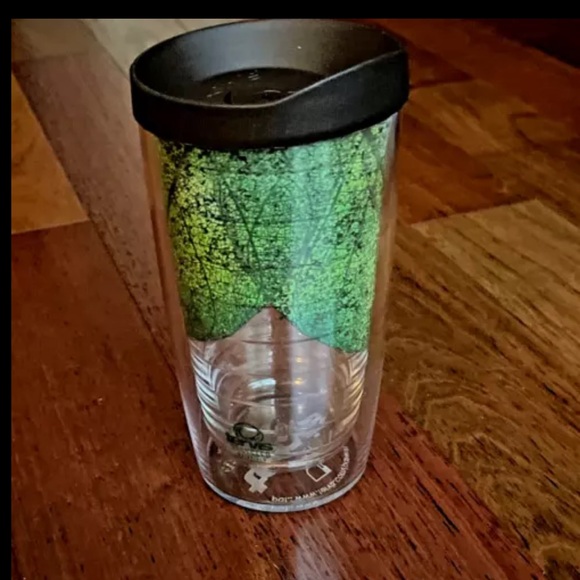 Tervis Tumbler Green Leaves Recycled 16 Oz Brown Lid Go Green Save The Earth - Picture 4 of 11